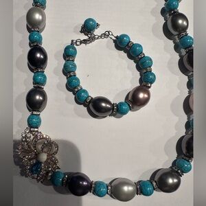 Jewelry set necklace ring and bracelet